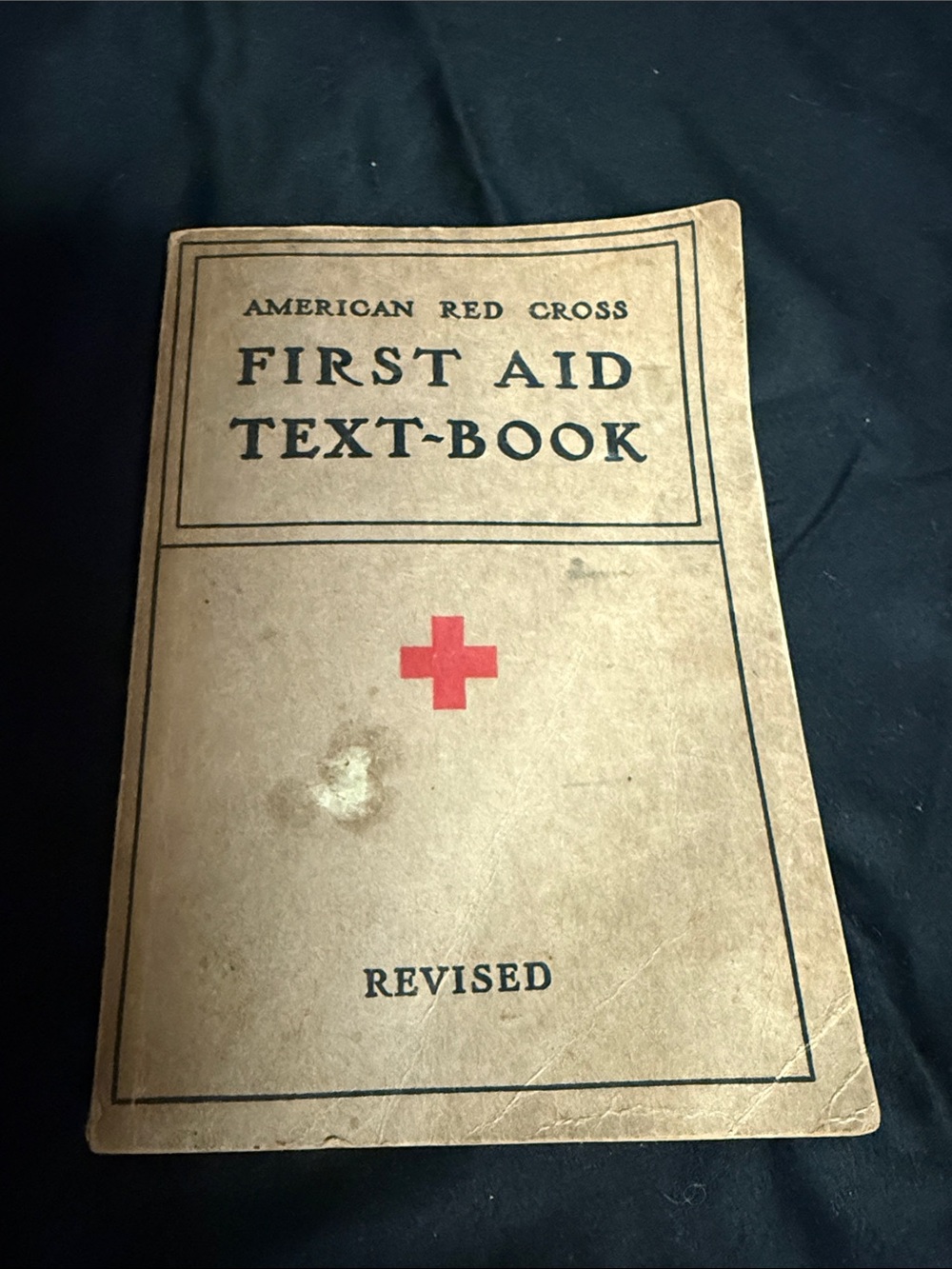 American Red Cross First Aid Text-Book - Tan with Red Cross